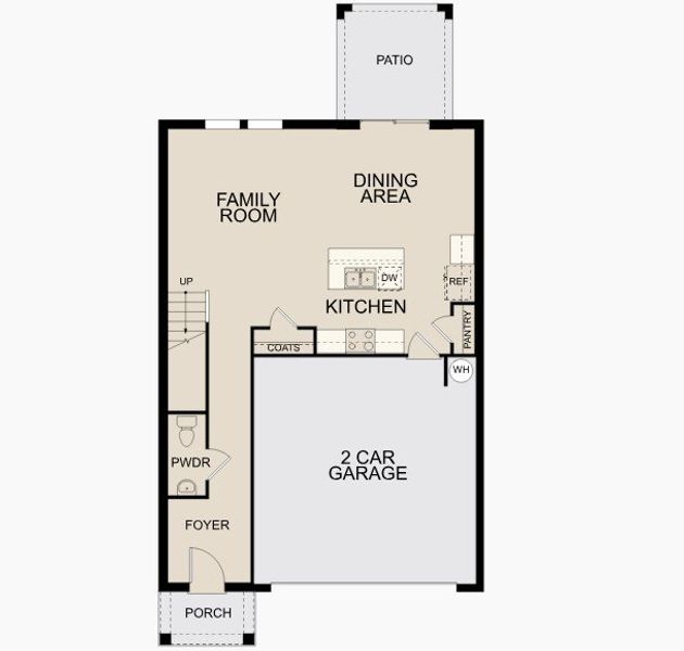 2D floor plan layout for the Voyager by Starlight Homes in Crossing at Givhans, Ridgeville, SC (Image 5).