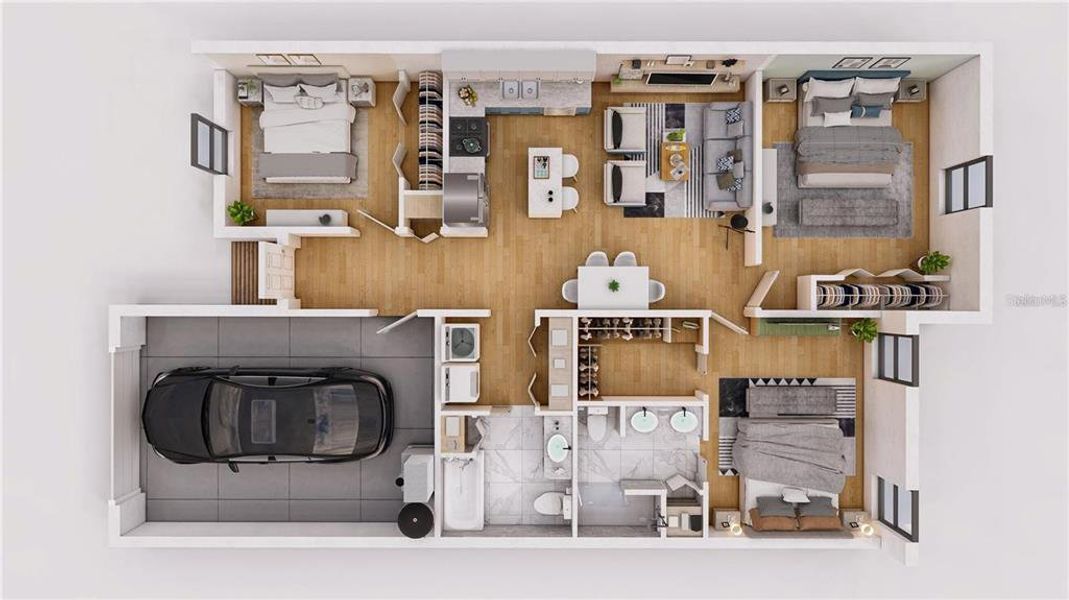 2D floor plan layout of this home in , Titusville, FL (Image 4).