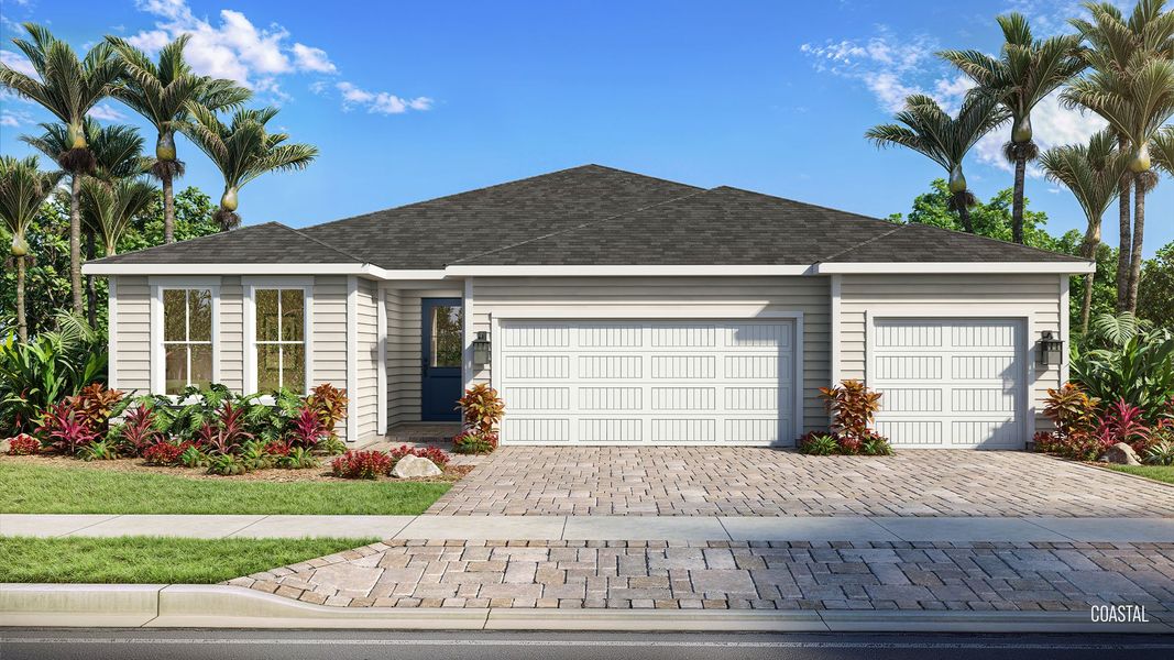 Representative exterior photo of a completed home built from the Marigold by DRB Homes in Haven at Diamond Springs, Jacksonville, FL (Image 2). Representative exterior photo of a completed home built from the Marigold by DRB Homes in Haven at Diamond Springs, Jacksonville, FL (Image 2).