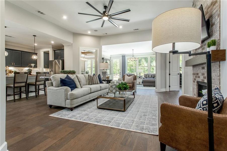 Furnished interior view inside a new home in Cresswind Georgia at Twin Lakes, Hoschton (Image 3). Furnished interior view inside a new home in Cresswind Georgia at Twin Lakes, Hoschton (Image 3).
