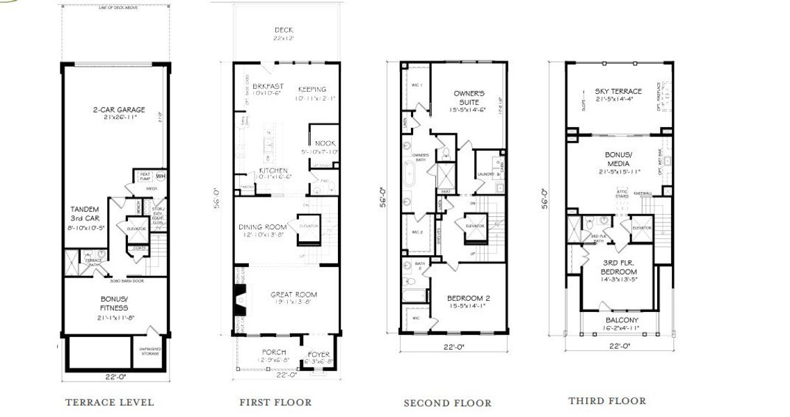 2D floor plan layout of this home in South on Main, Woodstock, GA (Image 1). 2D floor plan layout of this home in South on Main, Woodstock, GA (Image 1).