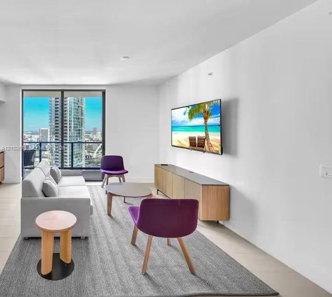 Furnished interior view inside a new home in , Miami (Image 26).