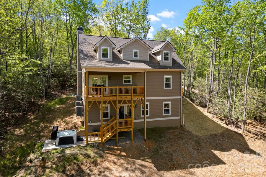 Exterior details and patio area of a home in , Black Mountain (Image 3).