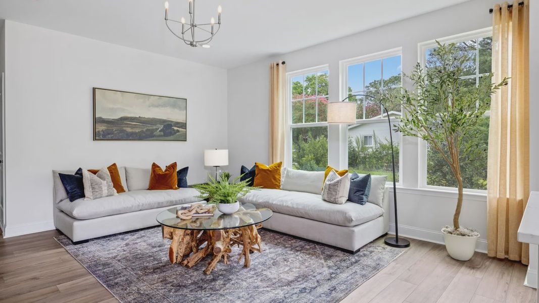 Furnished interior view inside a new home in Sidney Creek Townhomes, Zebulon (Image 5).