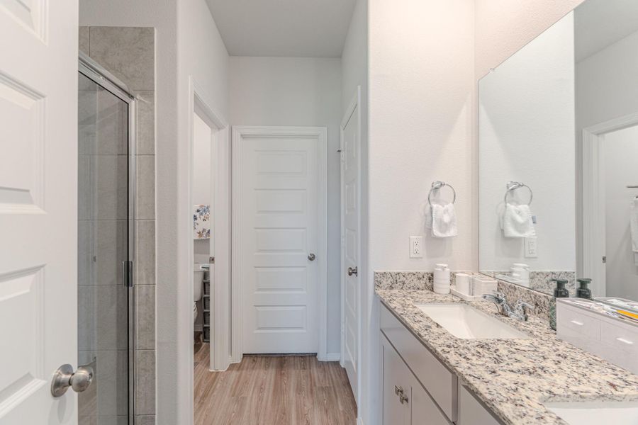 Furnished interior view inside a new home in Lonestar Collection at Aurora, Katy (Image 36). Furnished interior view inside a new home in Lonestar Collection at Aurora, Katy (Image 36).