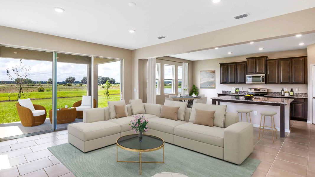 Furnished interior view inside a new home in Hammock at Two Rivers, Zephyrhills (Image 8).