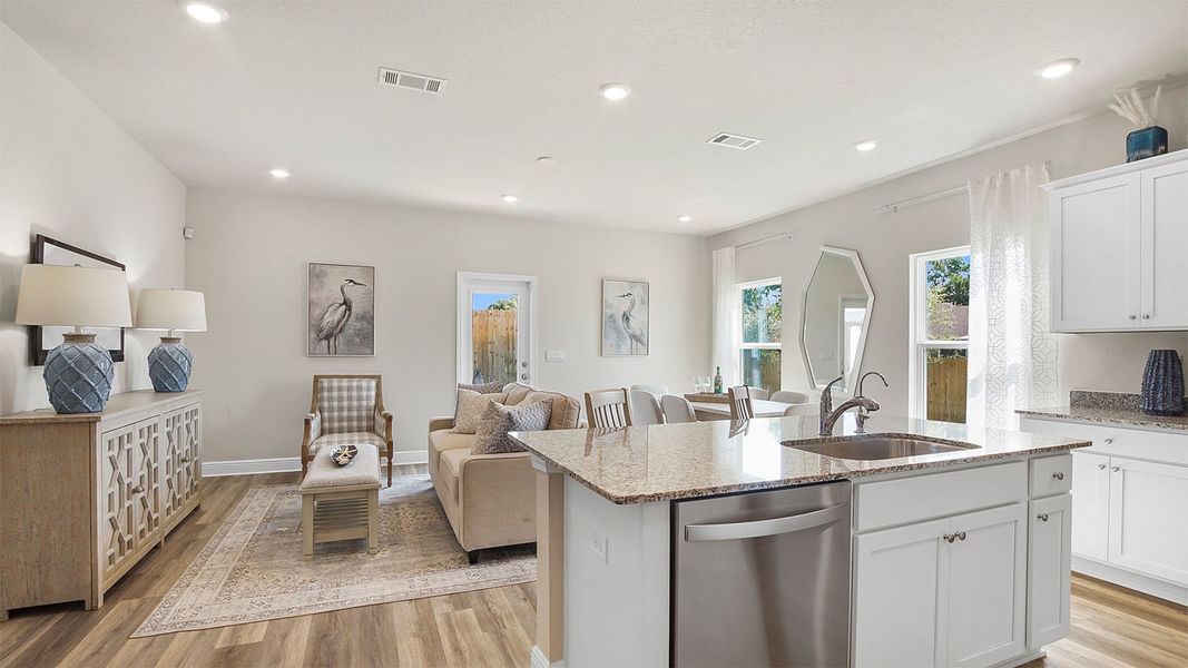 Furnished interior view inside a new home in Caballeros Estates Townhomes at Hombre, Panama City Beach (Image 9). Furnished interior view inside a new home in Caballeros Estates Townhomes at Hombre, Panama City Beach (Image 9).