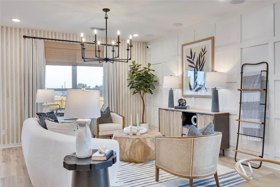 Furnished interior view inside a new home in Whisper South, San Marcos (Image 12).