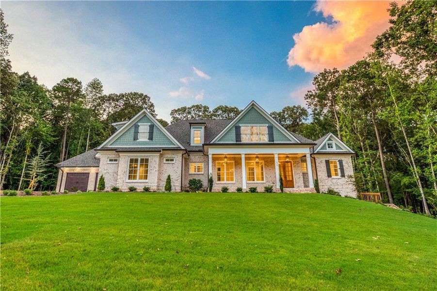 Front exterior of a new home in , Covington, GA, highlighting curb appeal (Image 25).