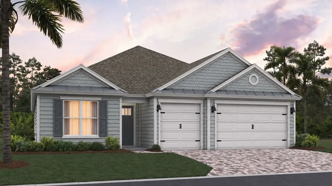 Representative exterior photo of a completed home built from the Frasier by D.R. Horton in Broward Key, Jacksonville, FL (Image 2). Representative exterior photo of a completed home built from the Frasier by D.R. Horton in Broward Key, Jacksonville, FL (Image 2).