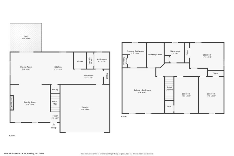 2D floor plan layout of this home in , Hickory, NC (Image 5).