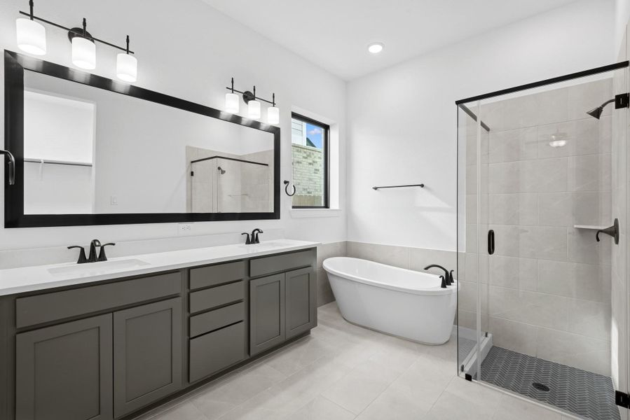 Furnished interior view inside a new home in Riceland - Enclave Row Collection, Mont Belvieu (Image 7).