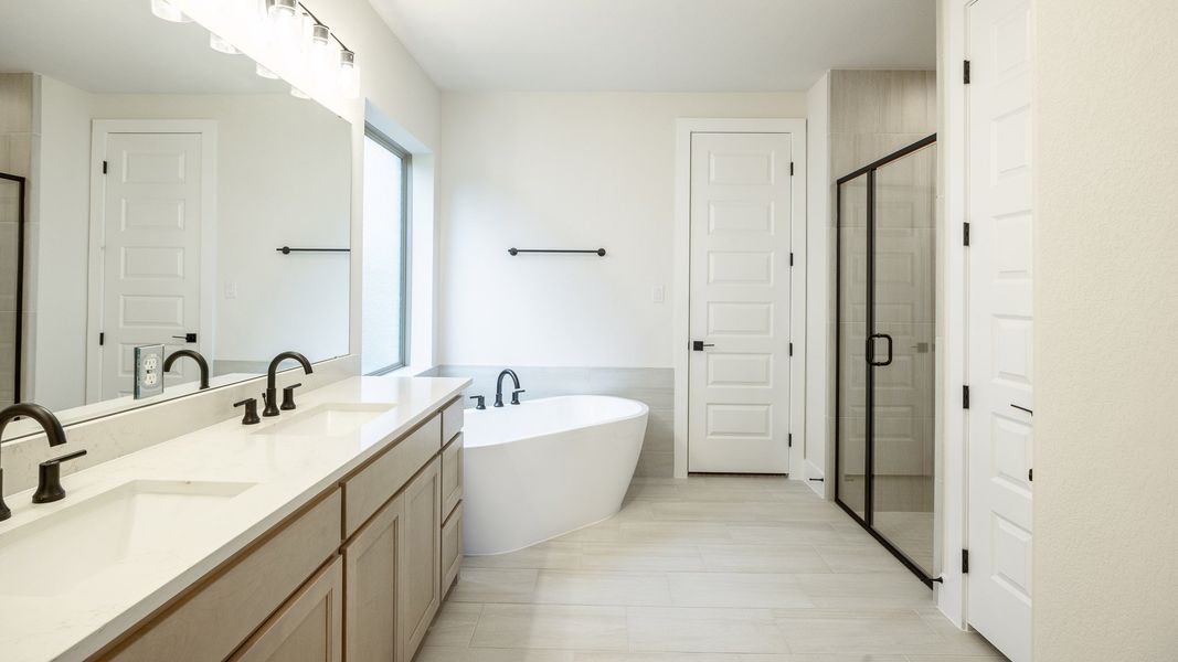 Furnished interior view inside a new home in Parkside on the River West, Georgetown (Image 6).