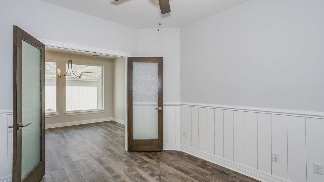 Representative unfurnished interior of a home built from the Portico Tandem Garage by Perfection Builders in The Courtyards at The Heritage, Andover (Image 20).