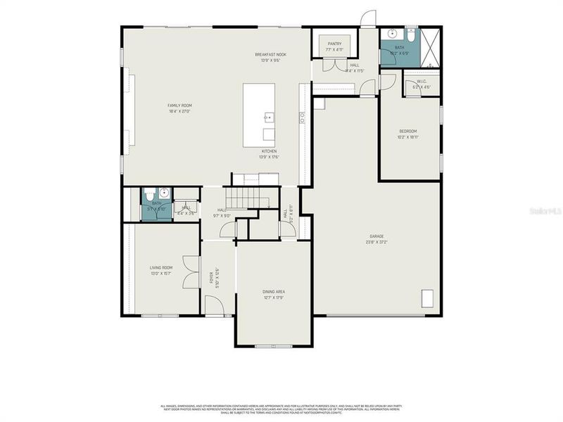 2D floor plan layout of this home in , Oviedo, FL (Image 5).