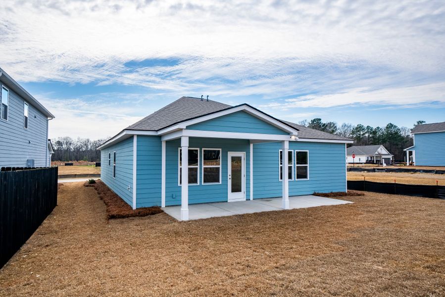 Exterior details and patio area of a home in Monroe Preserve, Chapin (Image 4).
