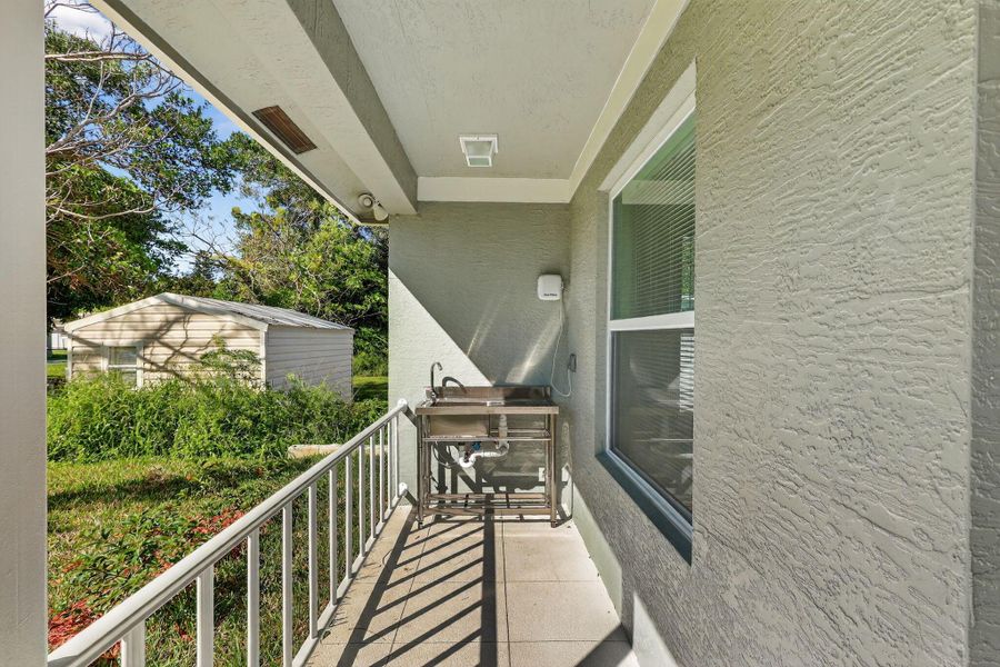 Exterior details and patio area of a home in , Fort Pierce (Image 2). Exterior details and patio area of a home in , Fort Pierce (Image 2).