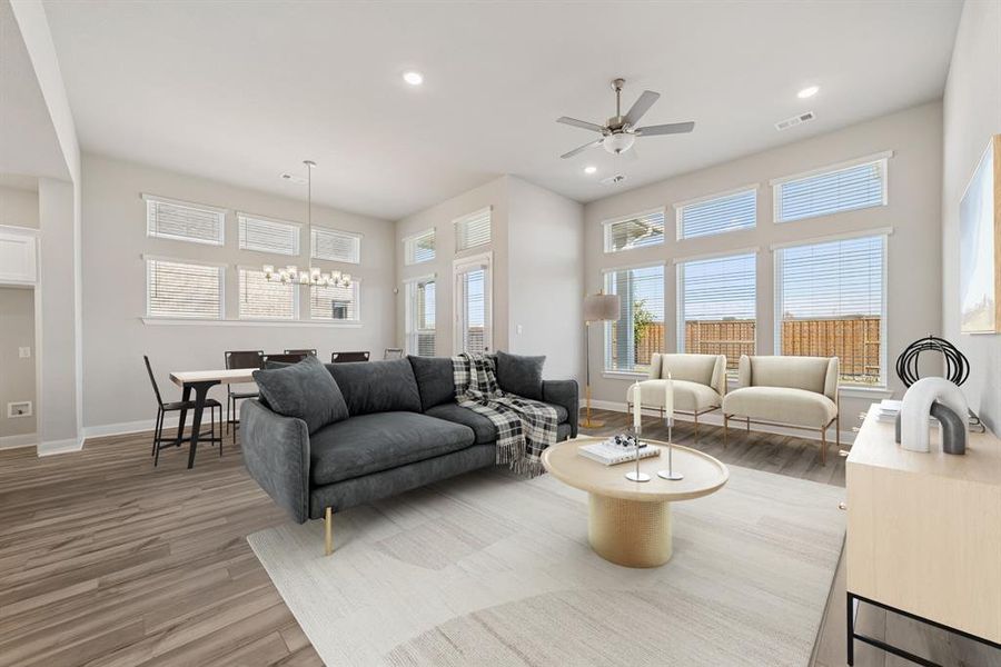 Furnished interior view inside a new home in Mantua Point Classics, Van Alstyne (Image 4). Furnished interior view inside a new home in Mantua Point Classics, Van Alstyne (Image 4).