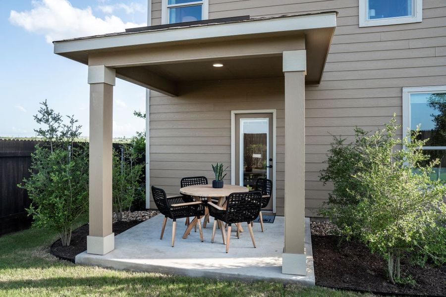 Covered back patio