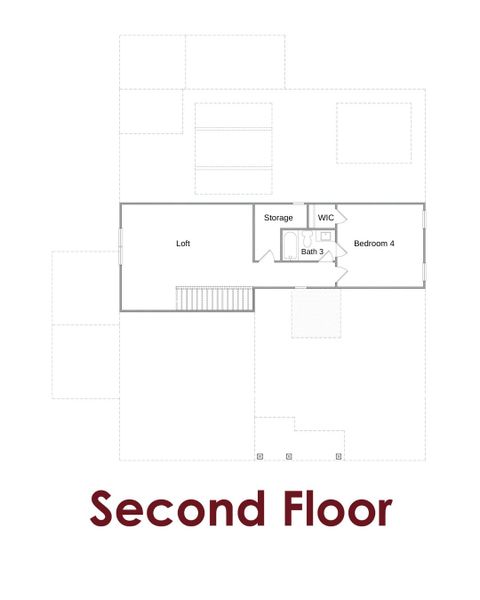 2D floor plan layout for the Kingston Primary Suite on Main by Chafin Communities in Mallard’s Landing, Jefferson, GA (Image 5). 2D floor plan layout for the Kingston Primary Suite on Main by Chafin Communities in Mallard’s Landing, Jefferson, GA (Image 5).