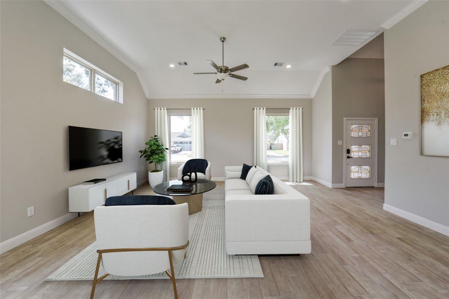 Furnished interior view inside a new home in , Richmond (Image 10).