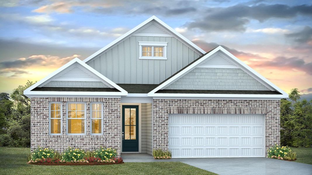 Representative exterior photo of a completed home built from the BRADFORD by D.R. Horton in Cross Creek, Lexington, SC (Image 2). Representative exterior photo of a completed home built from the BRADFORD by D.R. Horton in Cross Creek, Lexington, SC (Image 2).