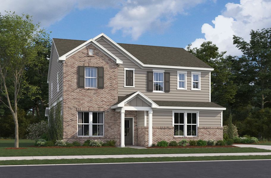Representative exterior photo of a completed home built from the Emerson by Beazer Homes in Acacia, Cumming, GA (Image 2). Representative exterior photo of a completed home built from the Emerson by Beazer Homes in Acacia, Cumming, GA (Image 2).