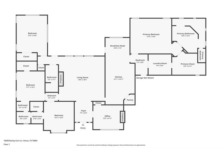 2D floor plan layout of this home in , Venus, TX (Image 5).