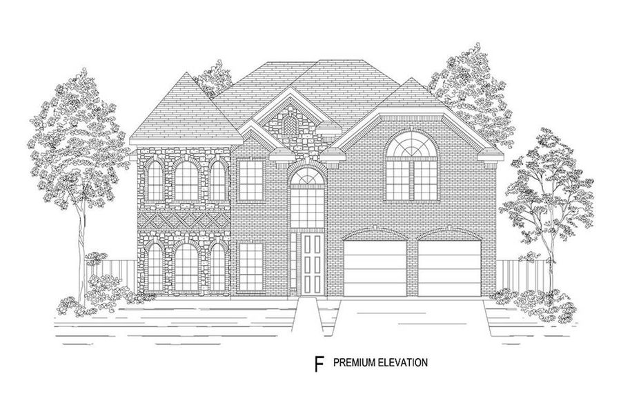 Representative rendering of the exterior for the Brentwood 45 3F (w/Media) by First Texas Homes (Image 9). Representative rendering of the exterior for the Brentwood 45 3F (w/Media) by First Texas Homes (Image 9).