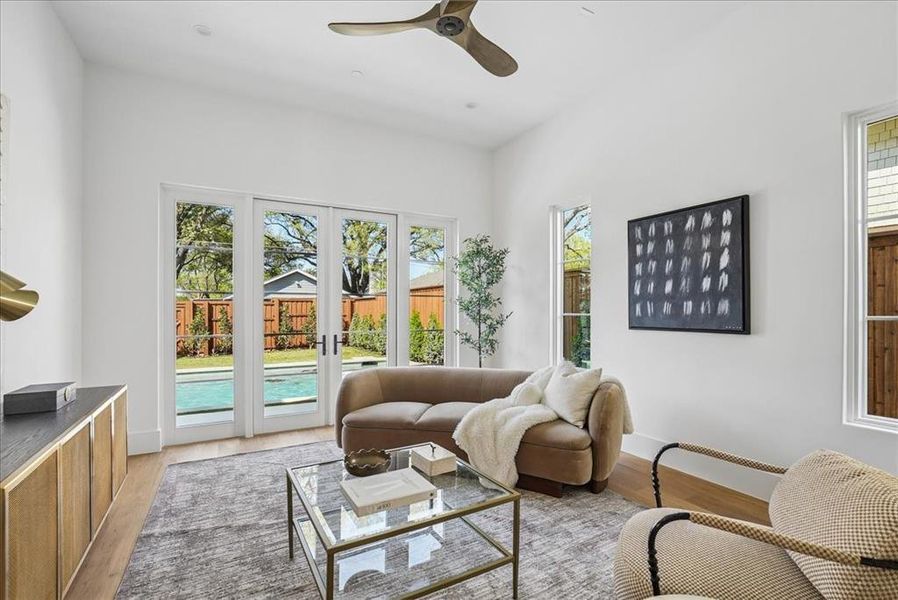 Furnished interior view inside a new home in , Dallas (Image 17).