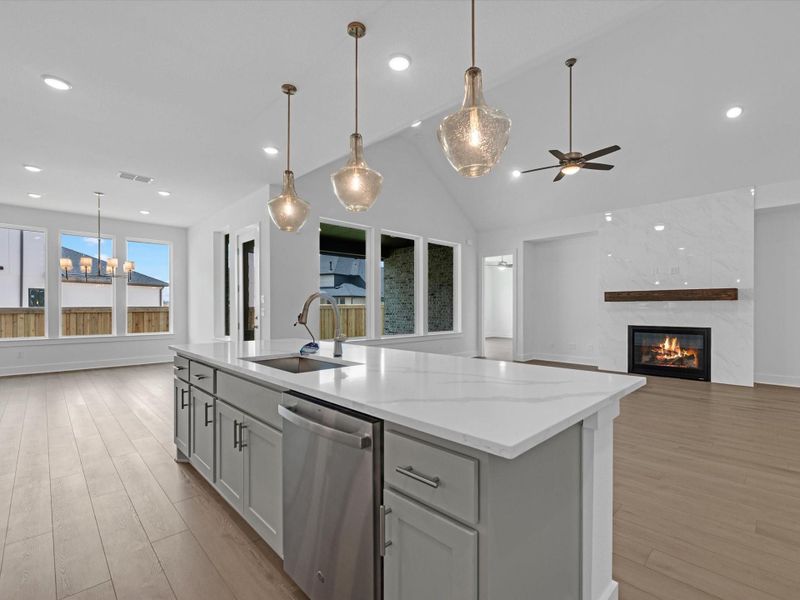 Furnished interior view inside a new home in Dunham Pointe, Cypress (Image 4).