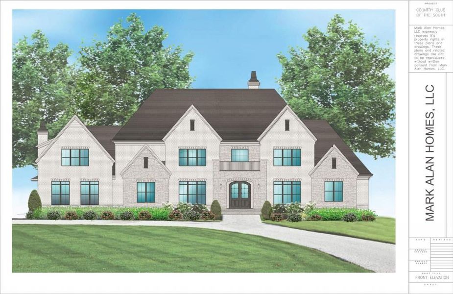 Exterior rendering of this home design in , Johns Creek, GA (Image 5).