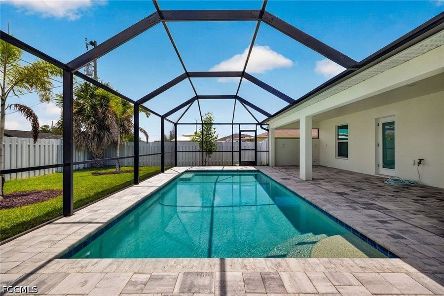 Exterior details and patio area of a home in Cape Coral, Cape Coral (Image 28).