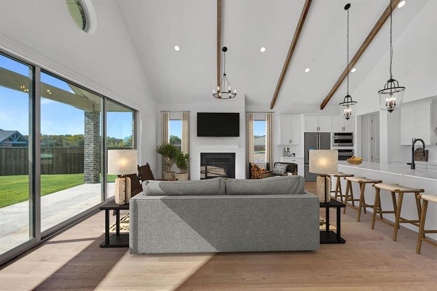 Furnished interior view inside a new home in Kreymer at the Park, Wylie (Image 14). Furnished interior view inside a new home in Kreymer at the Park, Wylie (Image 14).