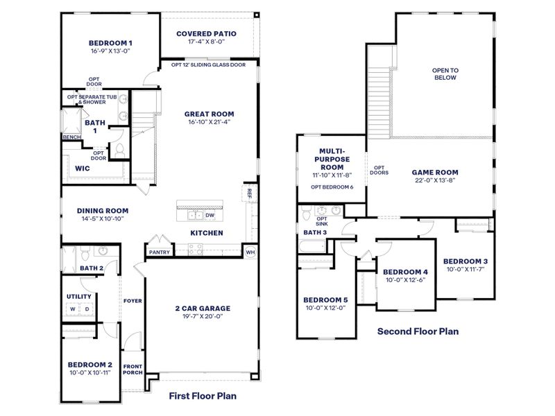 2D floor plan layout of this home in Aloravita, Peoria, AZ (Image 2).