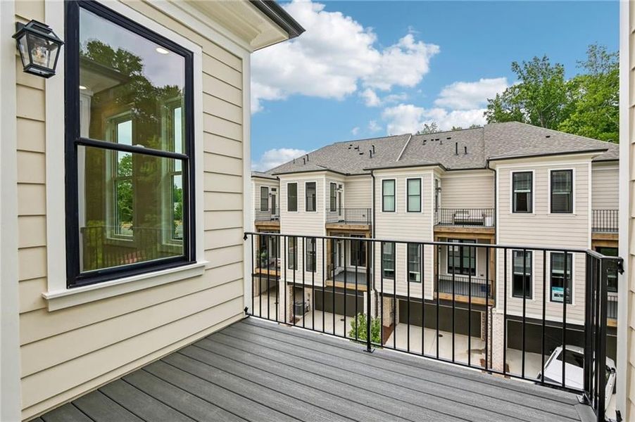 Exterior details and patio area of a home in Byers Park, Alpharetta (Image 24).