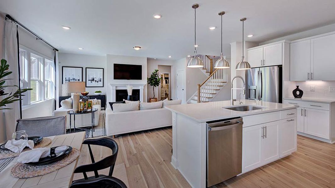 Furnished interior view inside a new home in Bridgeberry, Holly Springs (Image 12).