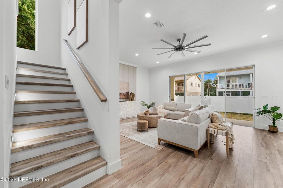 Furnished interior view inside a new home in , Jacksonville Beach (Image 57). Furnished interior view inside a new home in , Jacksonville Beach (Image 57).