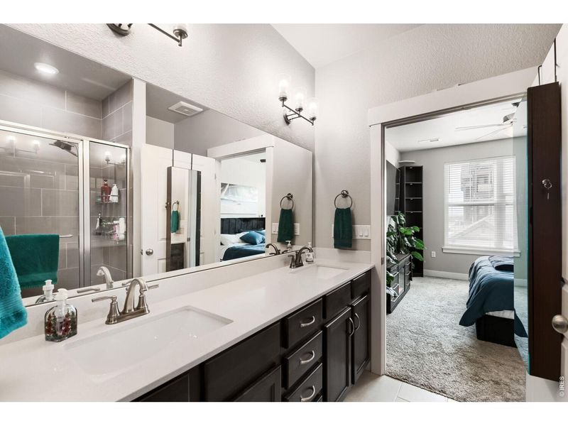 Furnished interior view inside a new home in Highlands at Fox Hill - The Flats, Longmont (Image 26).