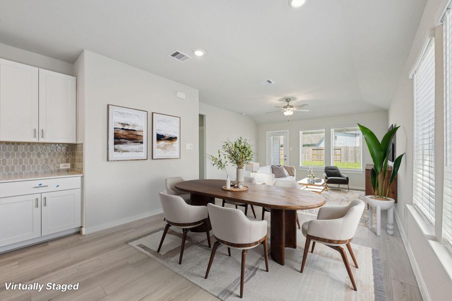 Furnished interior view inside a new home in Landing Meadows - Traditional Series, New Caney (Image 5). Furnished interior view inside a new home in Landing Meadows - Traditional Series, New Caney (Image 5).