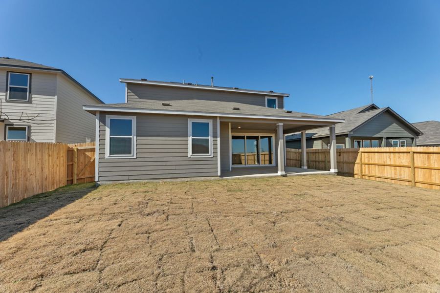 Representative exterior details of a home built from the Poinseta by Hakes Brothers in Hickory Ridge, Elmendorf (Image 27). Representative exterior details of a home built from the Poinseta by Hakes Brothers in Hickory Ridge, Elmendorf (Image 27).