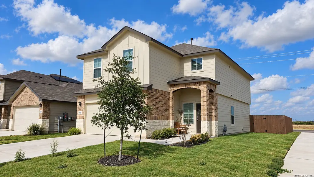 Front exterior of a new home in , Converse, TX, highlighting curb appeal (Image 30). Front exterior of a new home in , Converse, TX, highlighting curb appeal (Image 30).