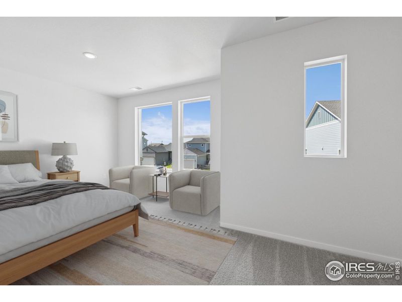 Furnished interior view inside a new home in Kinston Mainstreet Townhomes, Loveland (Image 16). Furnished interior view inside a new home in Kinston Mainstreet Townhomes, Loveland (Image 16).
