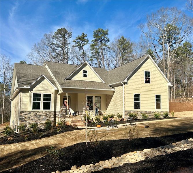 Front exterior of a new home in Cross Creek Golf Club, Seneca, SC, highlighting curb appeal (Image 2).