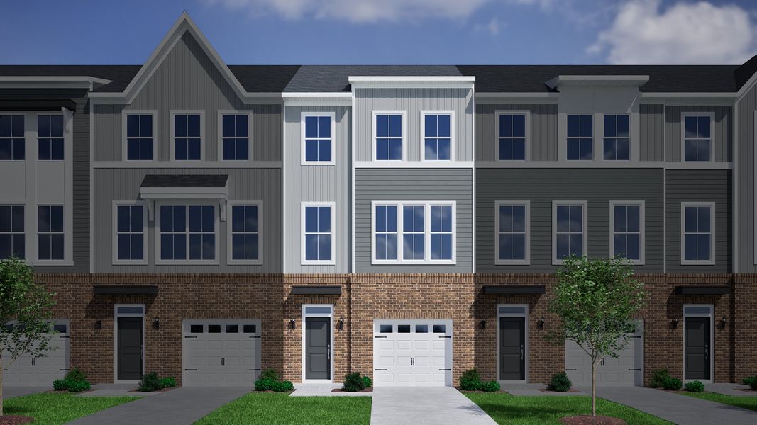 Representative exterior photo of a completed home built from the Corabell 3-Story 1-Car Garage - Vanguard Collection by Mungo Homes in Vista at Cane Bay, Summerville, SC (Image 8).