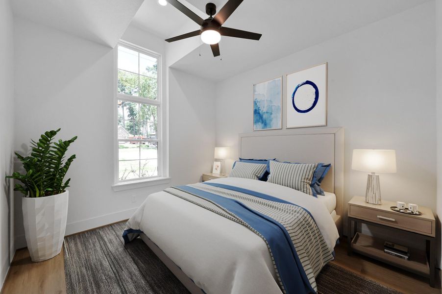 Furnished interior view inside a new home in , Willis (Image 31).