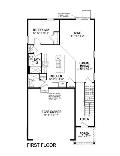 2D floor plan layout for the ELM by D.R. Horton in The Ridge at Lorson Ranch, Colorado Springs, CO (Image 4). 2D floor plan layout for the ELM by D.R. Horton in The Ridge at Lorson Ranch, Colorado Springs, CO (Image 4).