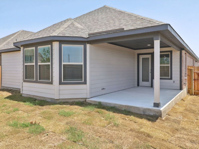 Exterior details and patio area of a home in Kallison Ranch, San Antonio (Image 4).