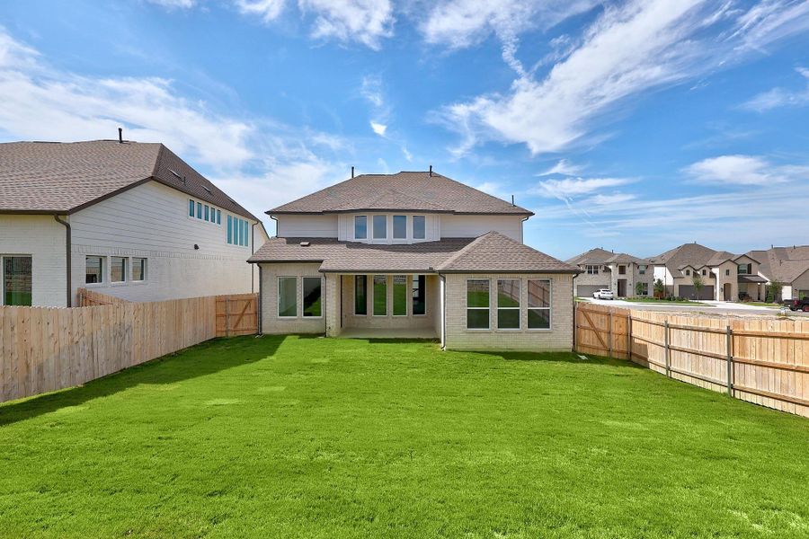 Exterior details and patio area of a home in Lakeside at Tessera - 50', Lago Vista (Image 3).