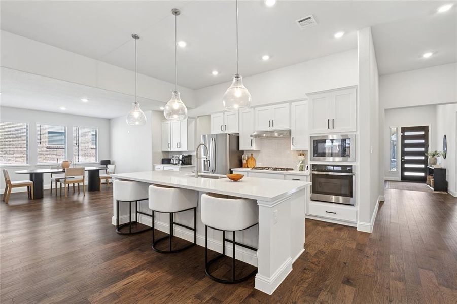 Furnished interior view inside a new home in , Oak Point (Image 13).